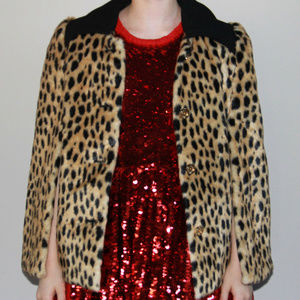 14 years XL faux fur cape throw jacket poncho chee